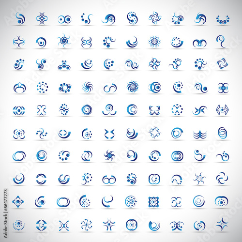 Unusual Icons Set - Isolated On Gray Background