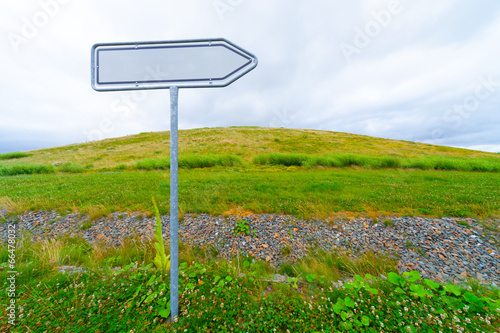 blank road sign arrow