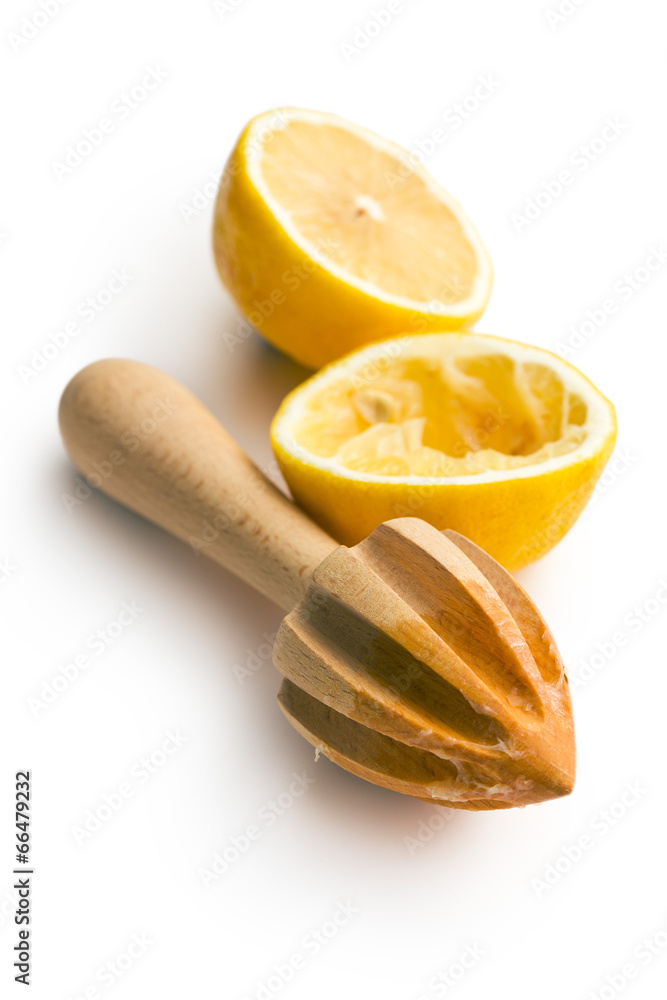 squeezed lemon fruit and citrus reamer squeezed lemon fruit and citrus reamer