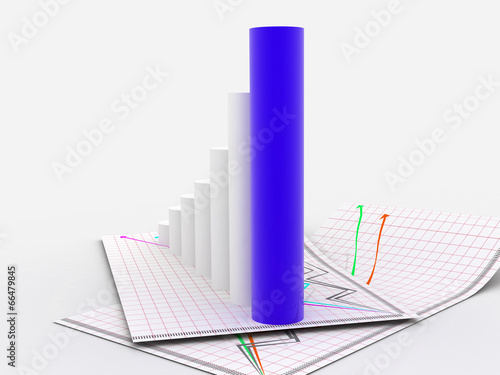 Business graph with chart