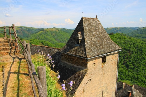 Les toits de lauze de la Vinzelle, Aveyron photo