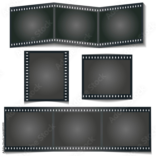 Dia Filmstreifen mit Schatten, set