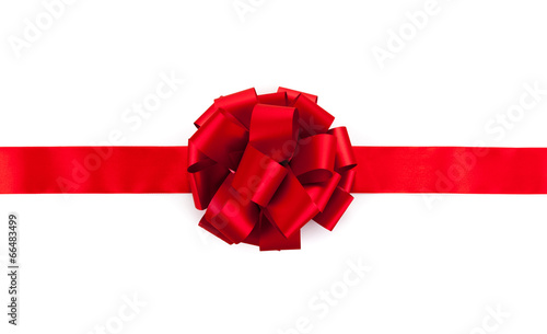 red ribbon with a bow