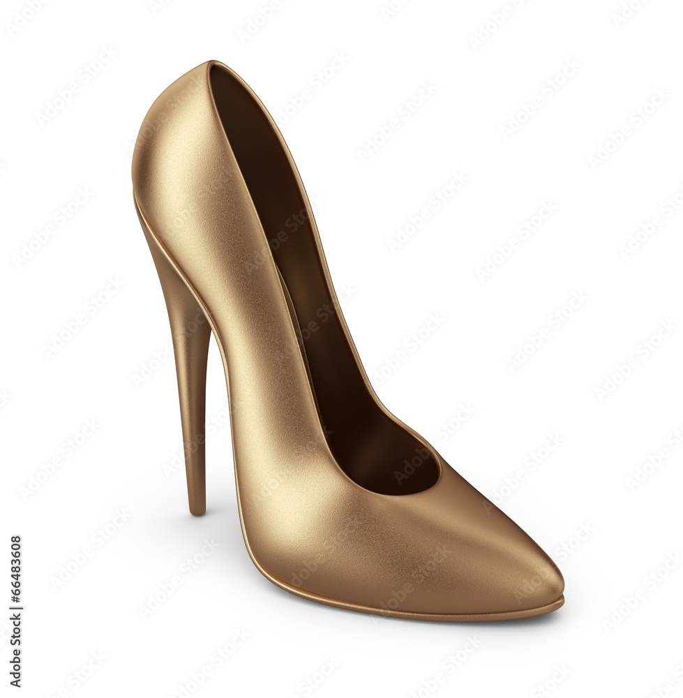 High heel shoes. 3D Icon isolated on white background High heel shoes. 3D Icon isolated on white background