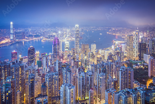 Hong Kong China City Skyline