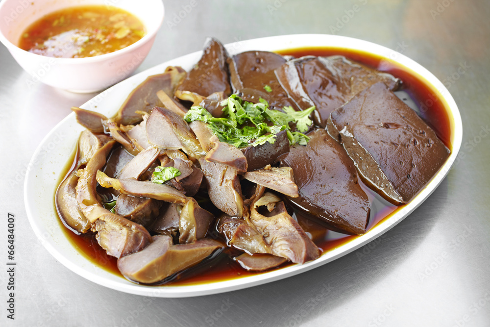 close up duck steam and sweet soup in thaifood close up duck steam and sweet soup in thaifood