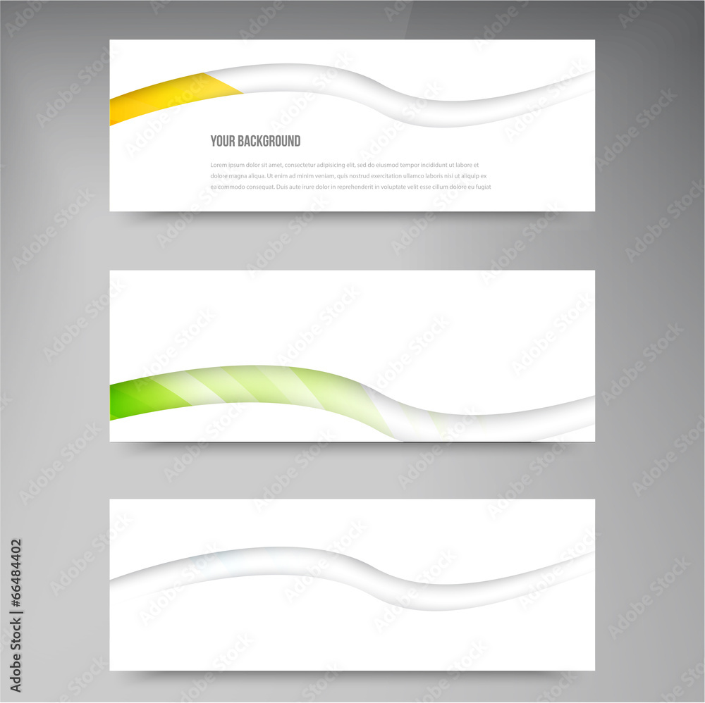 Set of modern vector banners with lines Set of modern vector banners with lines