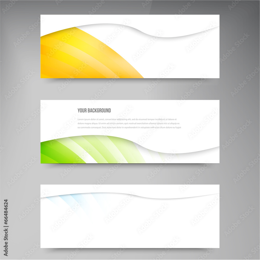 Fototapeta premium Set of modern vector banners with lines