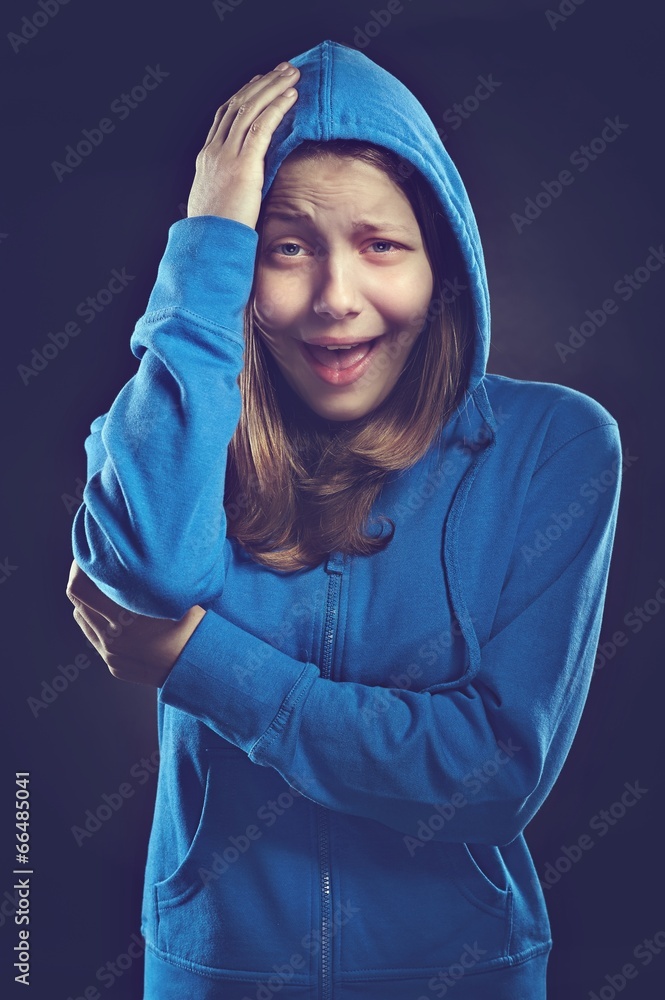 Teen girl screaming Teen girl screaming