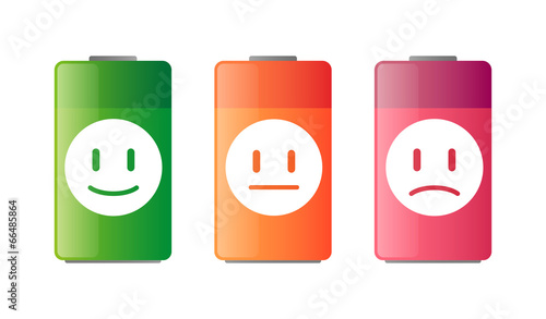 Battery icon set