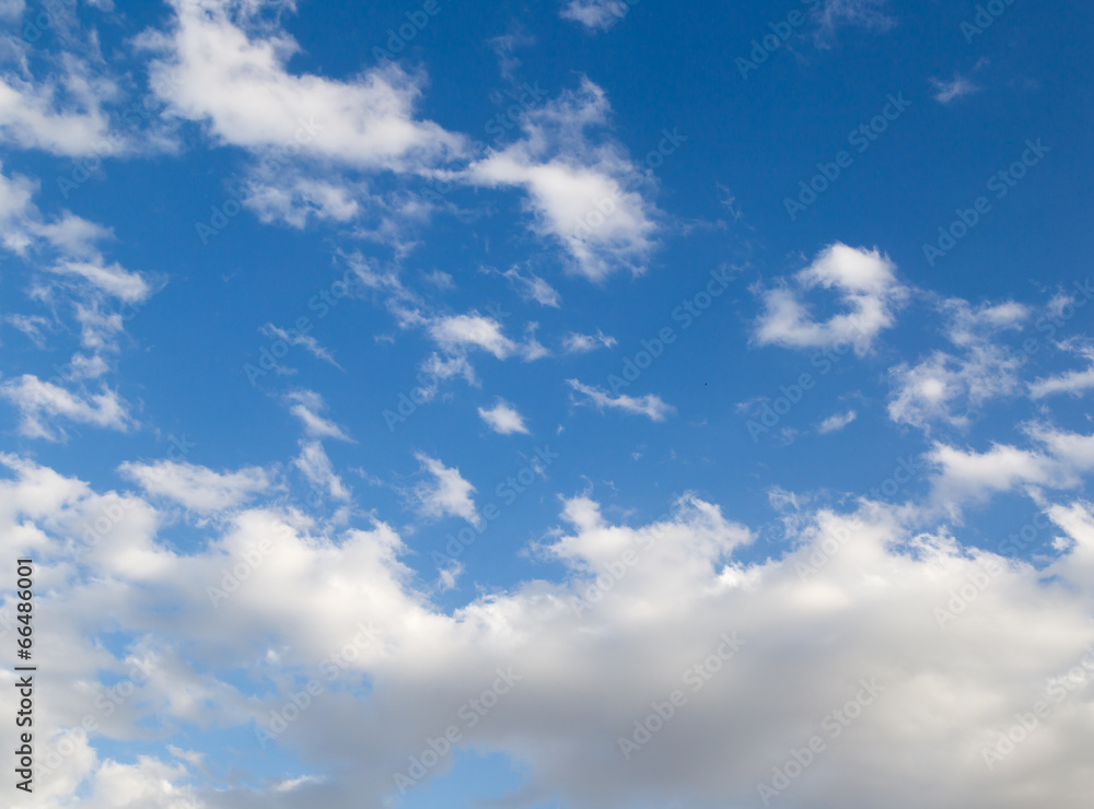 beautiful clouds in the blue sky