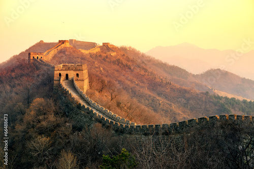 Tableau sur toile Great Wall sunset