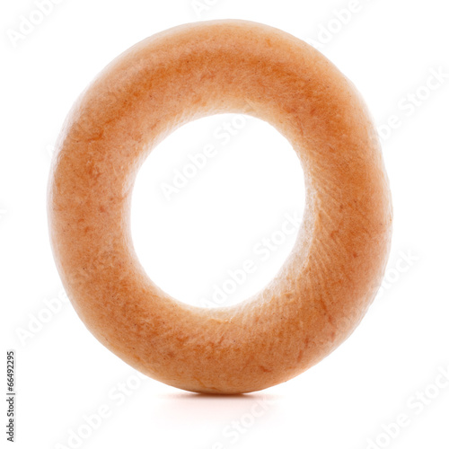 bread ring or baranka  isolated on white background cutout photo