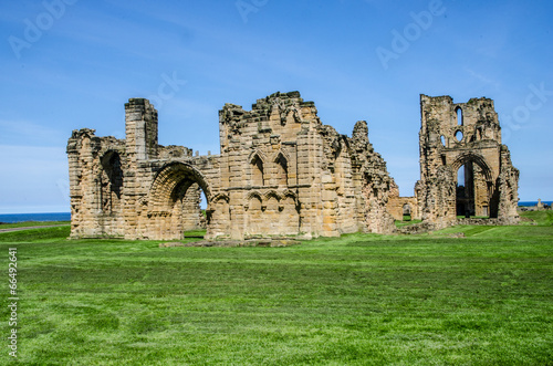 The ruins of Tynemouth priory and castle, England