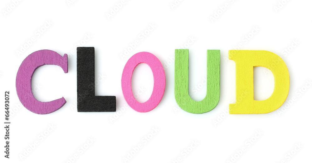 Color wood cloud letters on white background. Color wood cloud letters on white background.