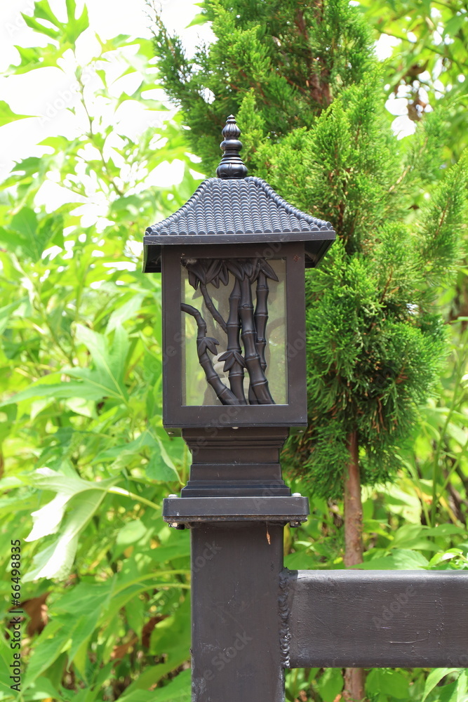 Garden Lamp in Black.