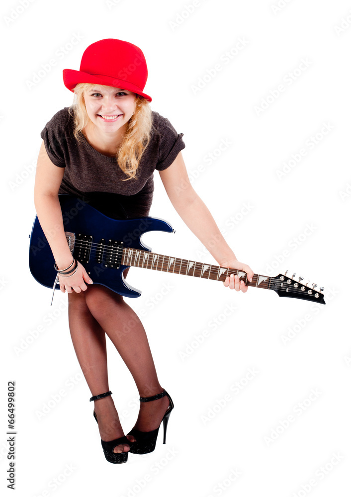 Attractive girl with guitar Attractive girl with guitar