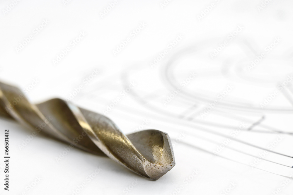 Drill and the drawing. Drill and the drawing.