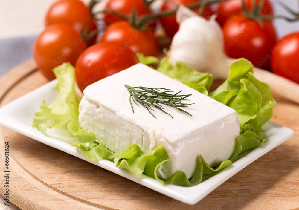 Goat milk cheese with dill Goat milk cheese with dill