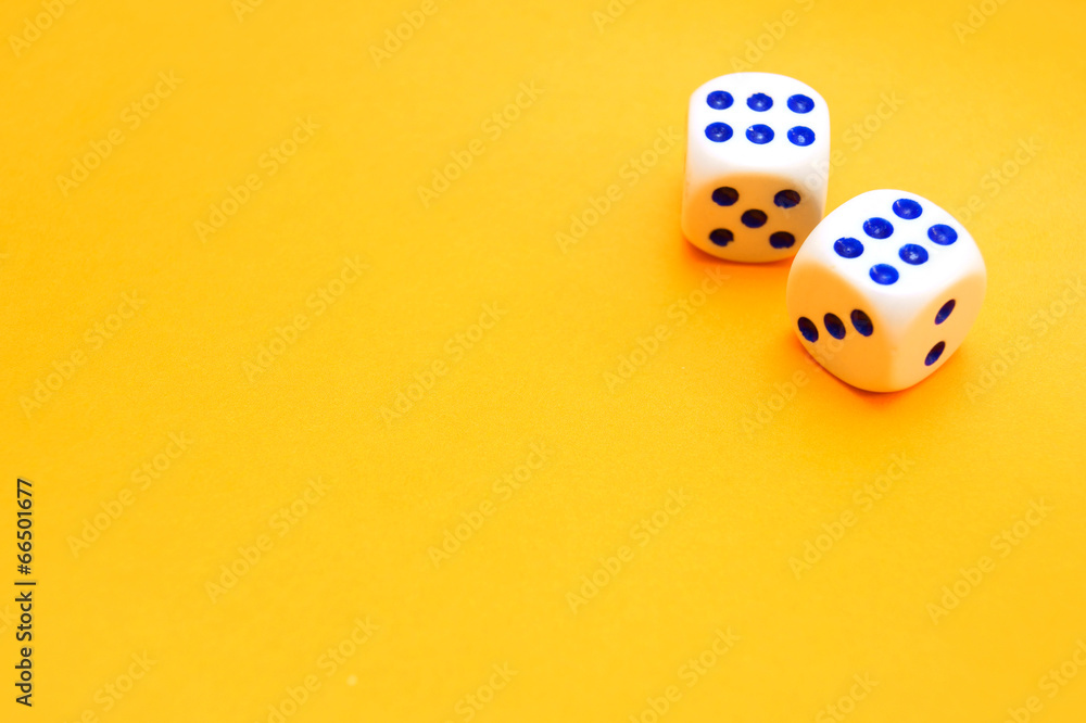 Playing cubes on cloth. Playing cubes on cloth.