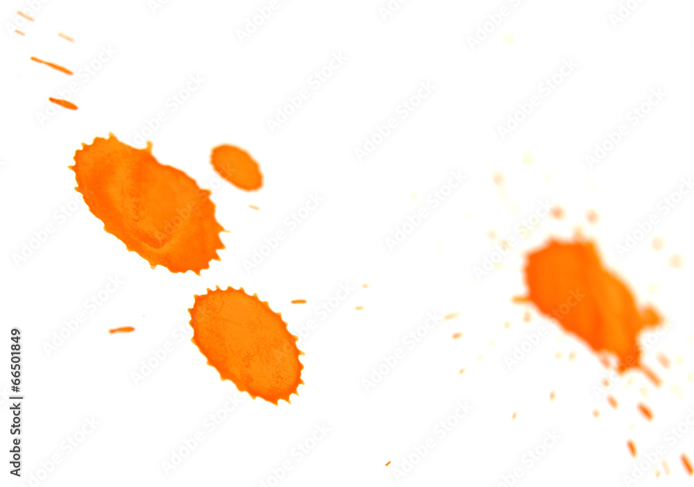 Orange splashes. On a white background. Orange splashes. On a white background.