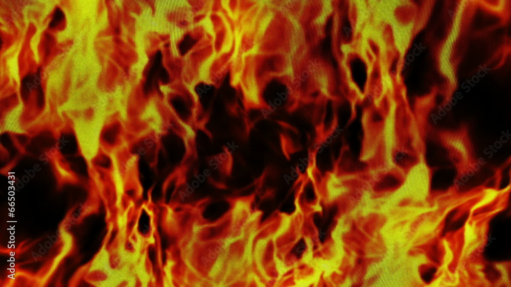Flames on Textile Background