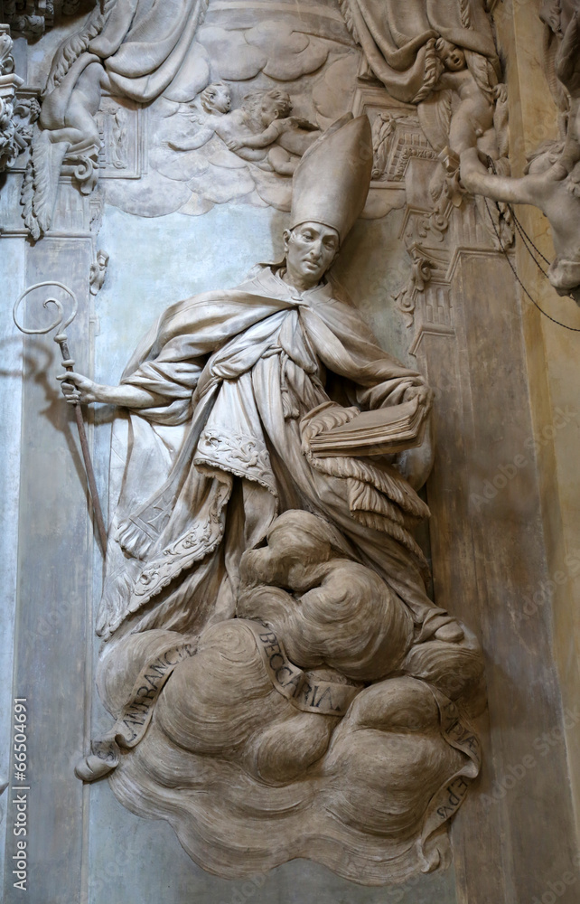 Statue of Saint in the church of St Vitale. Parma. Italy Statue of Saint in the church of St Vitale. Parma. Italy