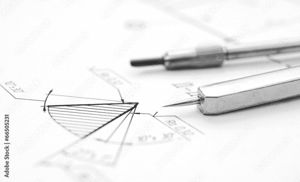 Compasses and drawing. Compasses and drawing.