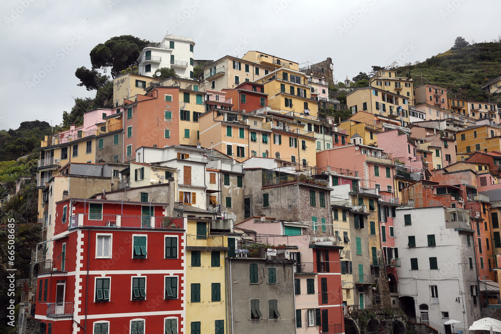 Riomaggiore, Italy, one of the Cinque Terre villages