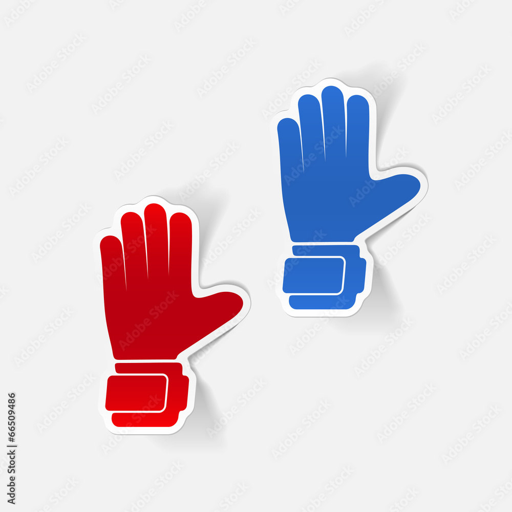 realistic design element: gloves realistic design element: gloves