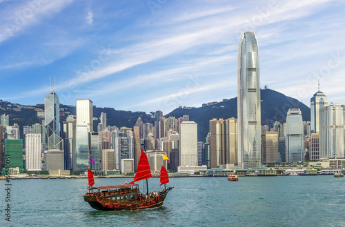 Canvas Print Modern city, Hong Kong, China.