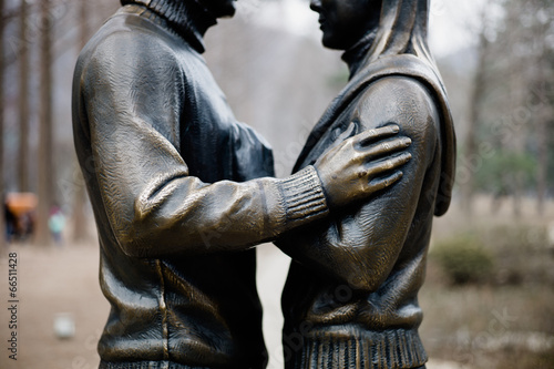 Lovers statue in Nami Island