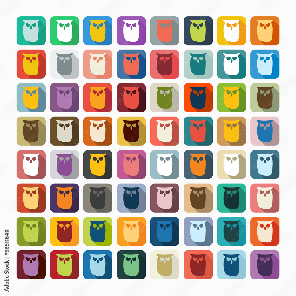 Flat design: owl Flat design: owl