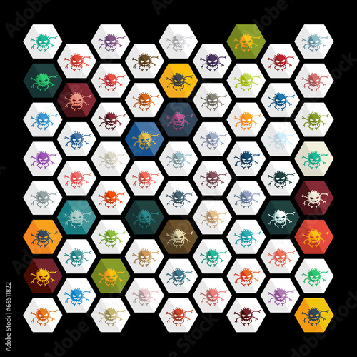 Flat design: spider