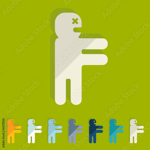 Flat design: zombie