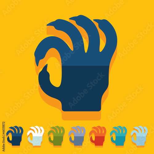 Flat design: hand