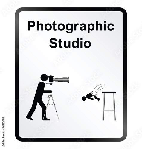 Photographic Studio Information Sign