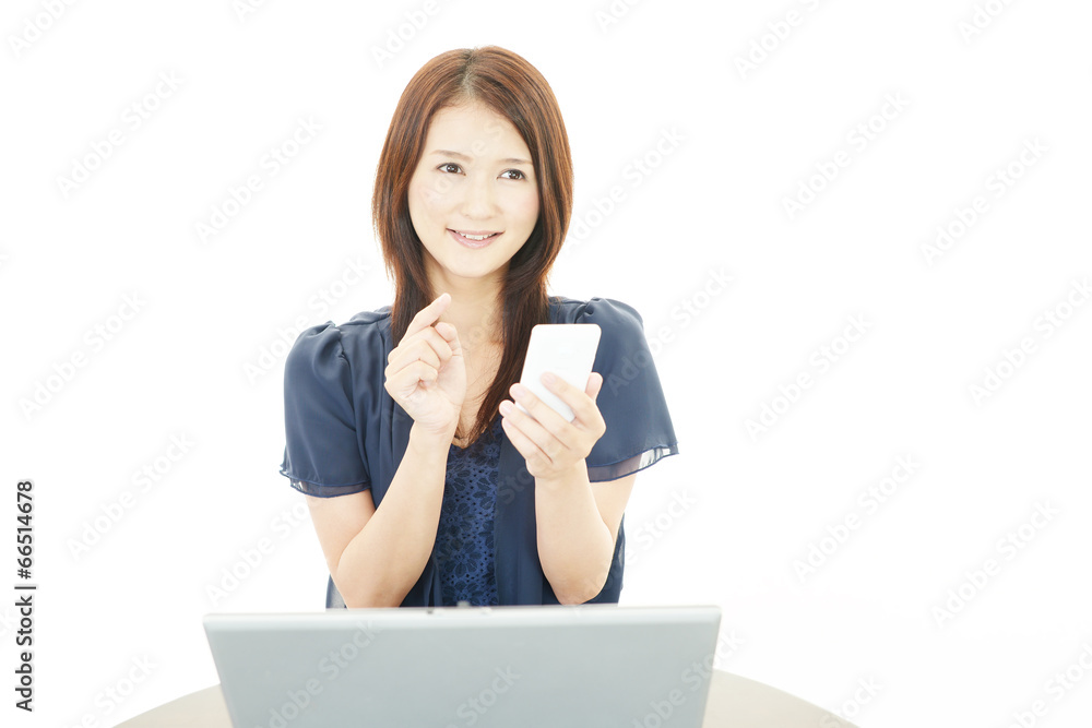 笑顔のOL 笑顔のOL