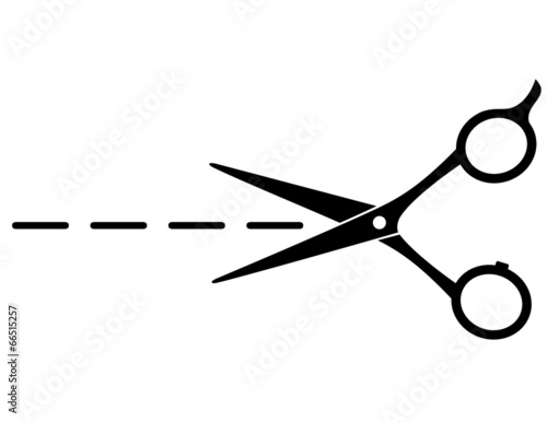 cutting scissors with line
