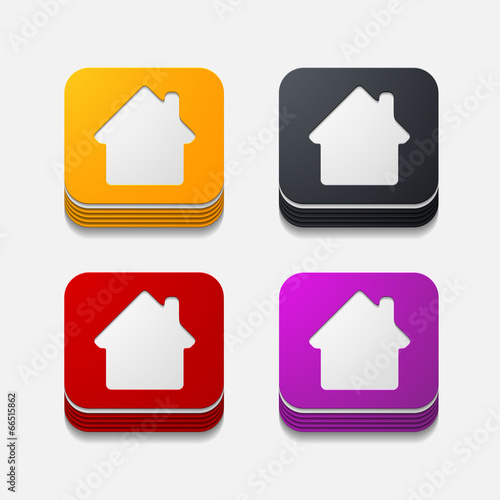 square button: house