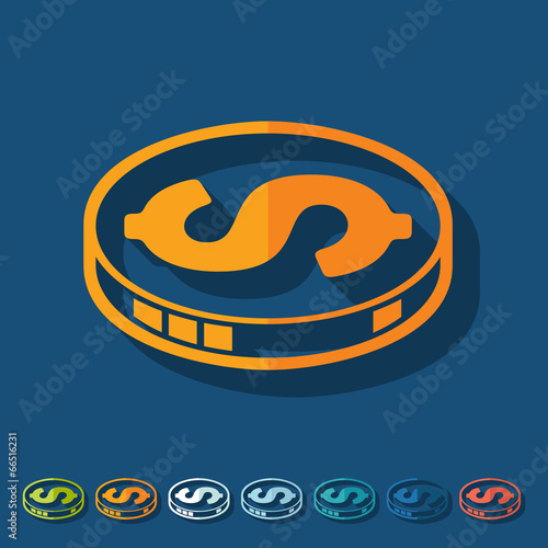 Flat design: money