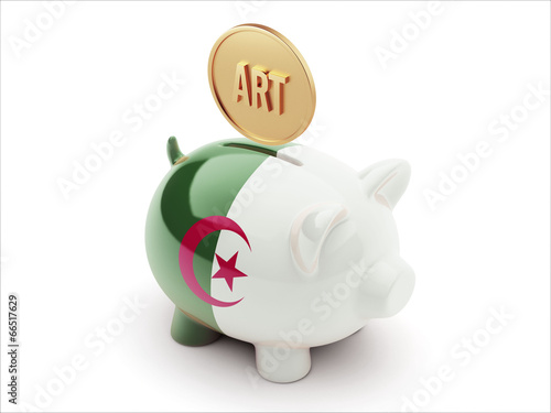 Algeria Art Concept Piggy Concept