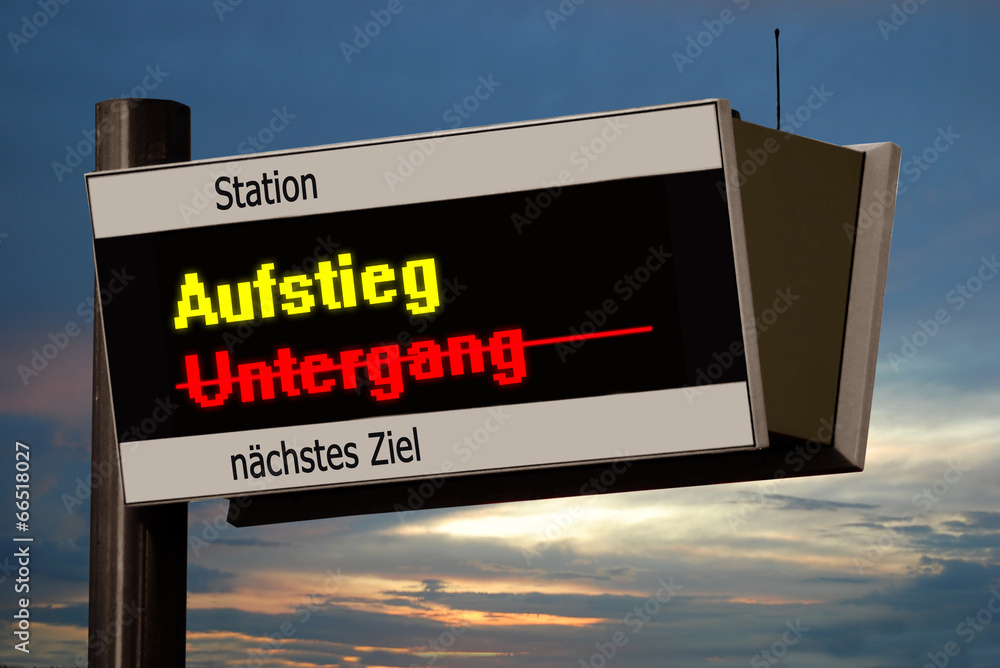 Anzeigetafel 4 - Aufstieg