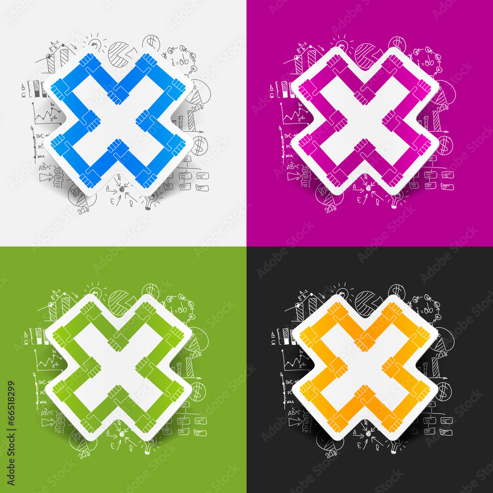 Fototapeta premium Drawing business formulas: handshake