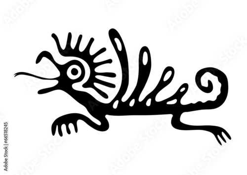 lizard or dragon in native style