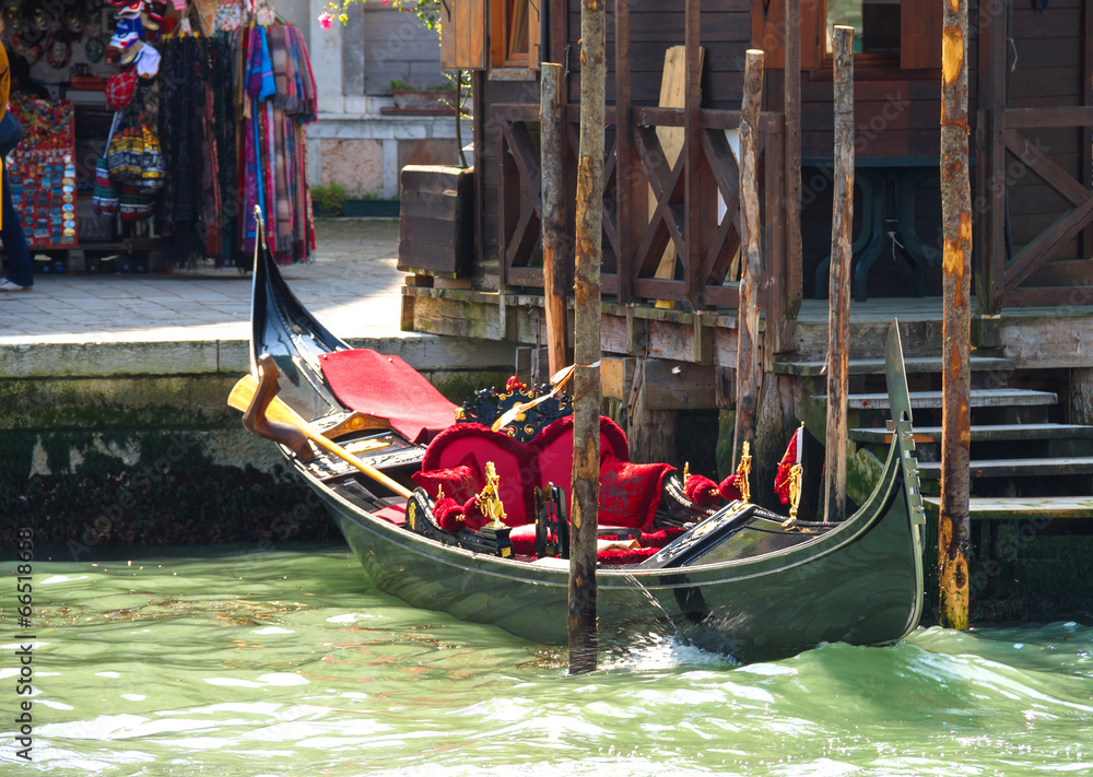 Gondola Service on the canal in Venice, Italy