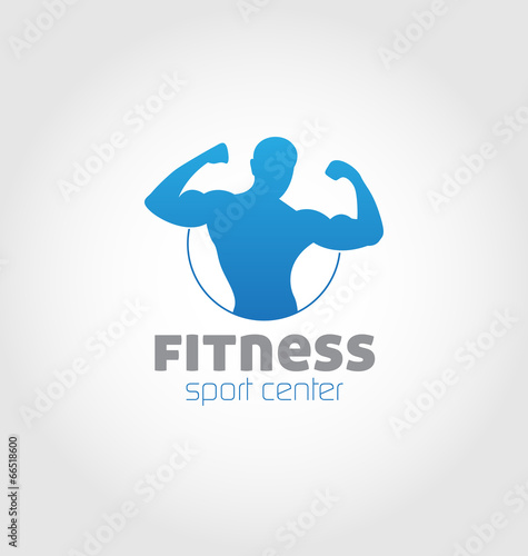 Fitness sport center logo