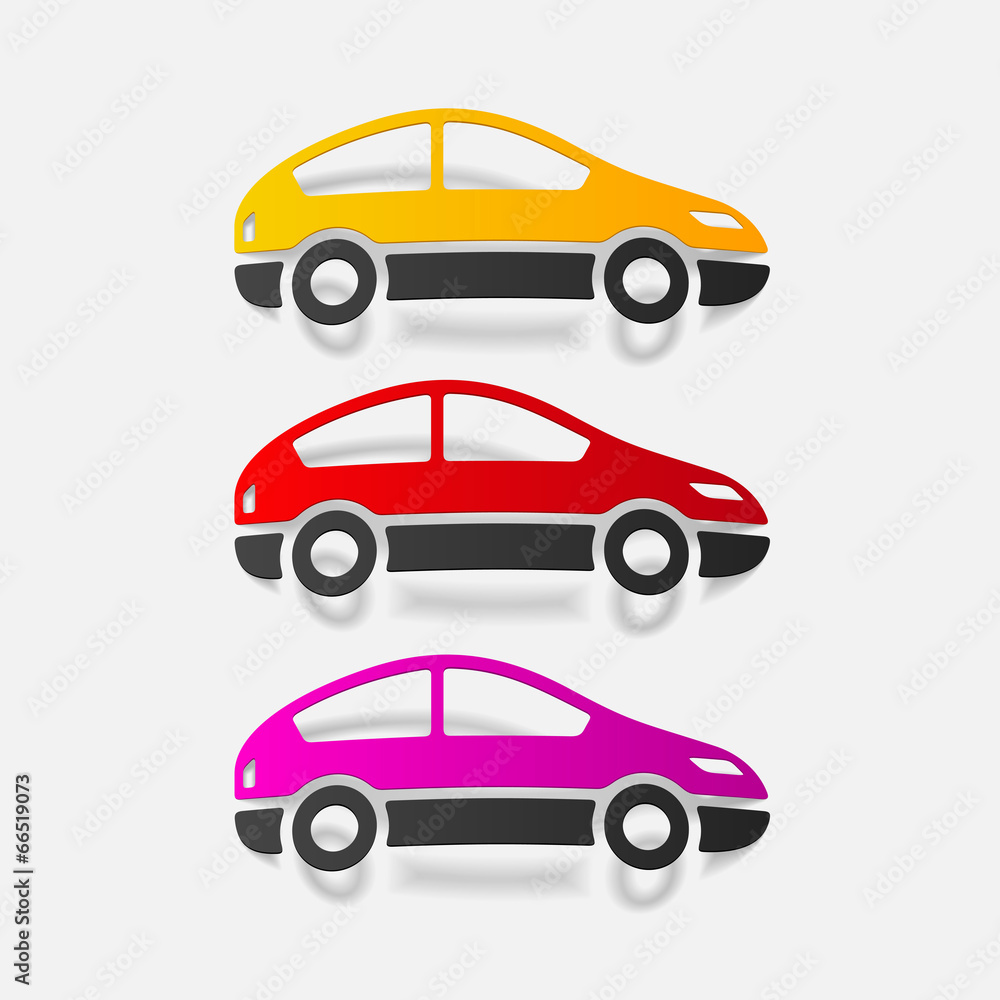 realistic design element: car realistic design element: car