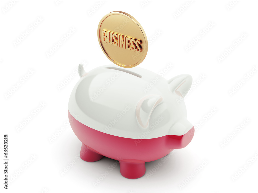 Poland Business Concept Piggy Concept Poland Business Concept Piggy Concept