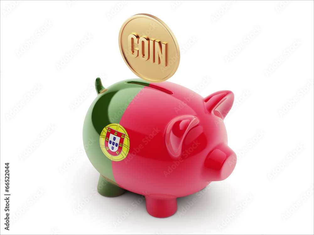 Portugal Coin Concept Piggy Concept Portugal Coin Concept Piggy Concept